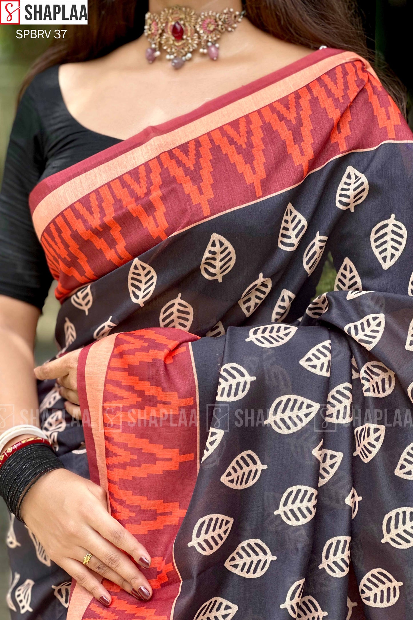 🌸 প্রিমিয়াম চান্দেরি সিল্ক শাড়ি