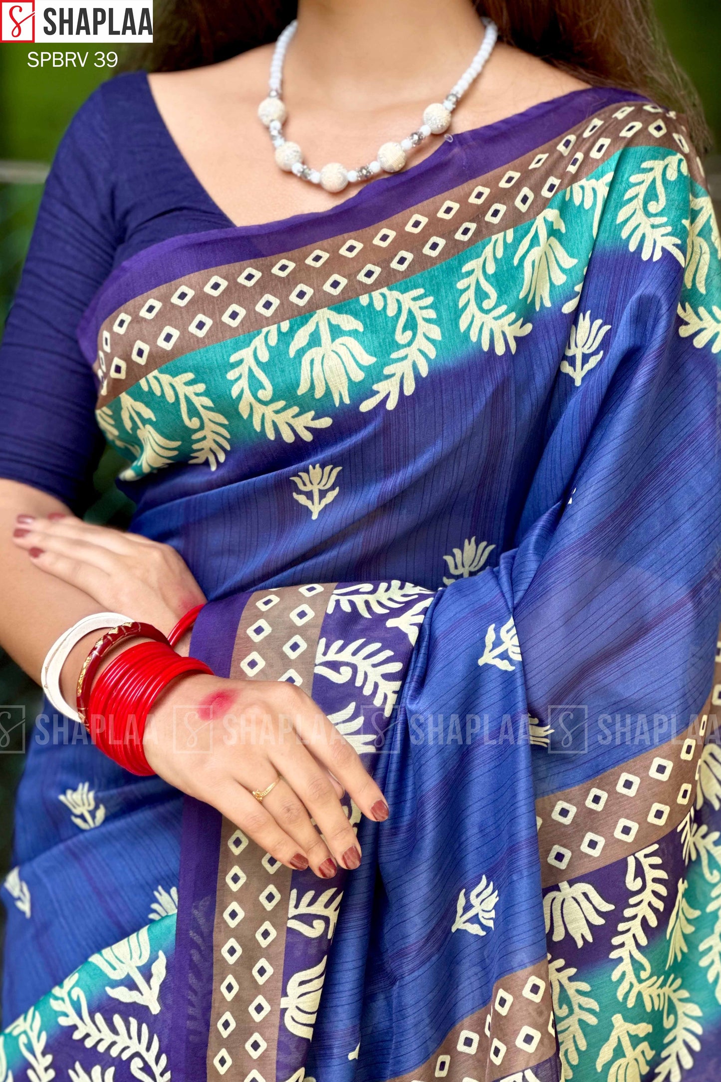 🌸 প্রিমিয়াম চান্দেরি সিল্ক শাড়ি