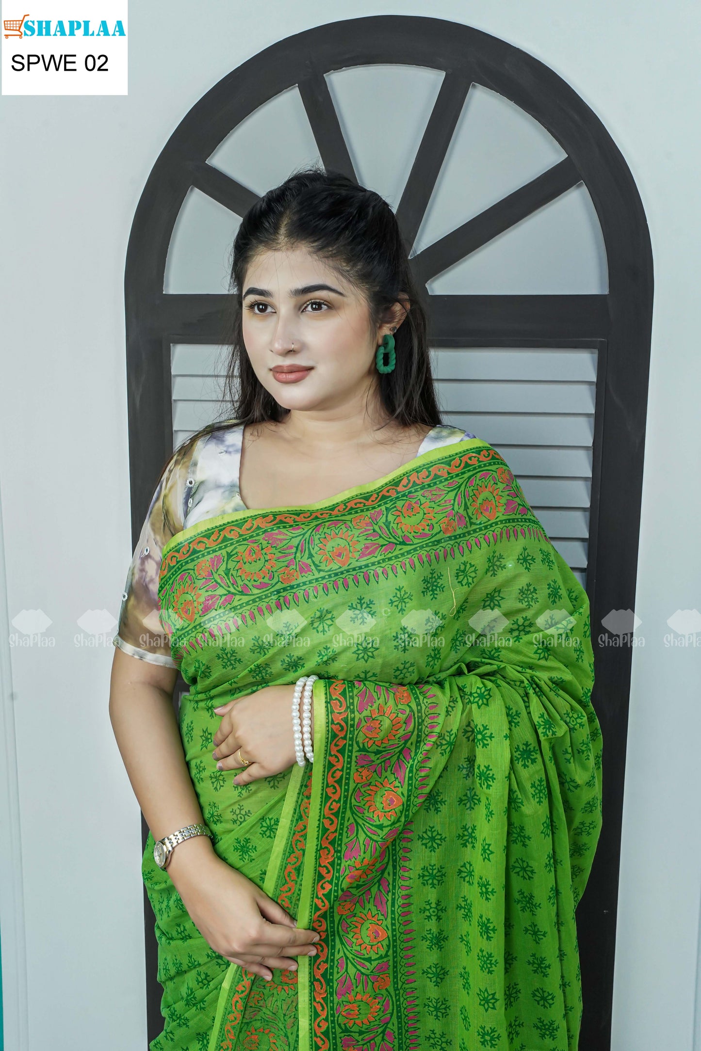 পিওর কটন শাড়ি।