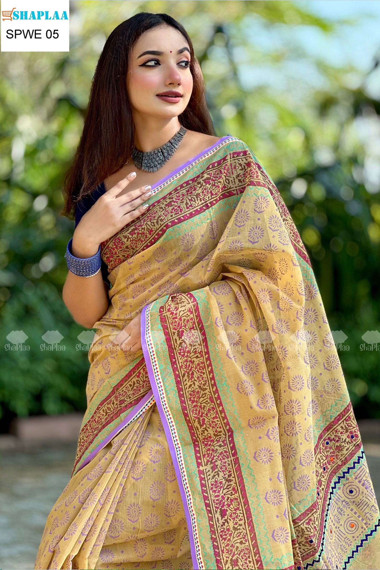 পিওর কটন শাড়ি।