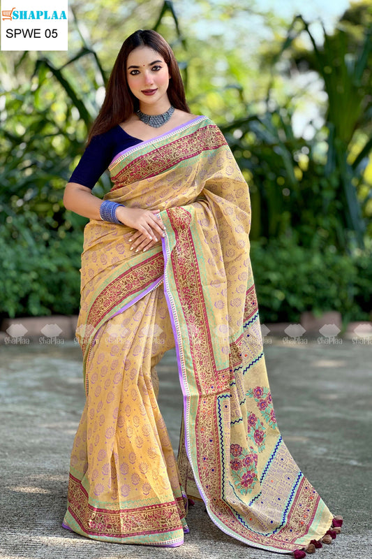 পিওর কটন শাড়ি।