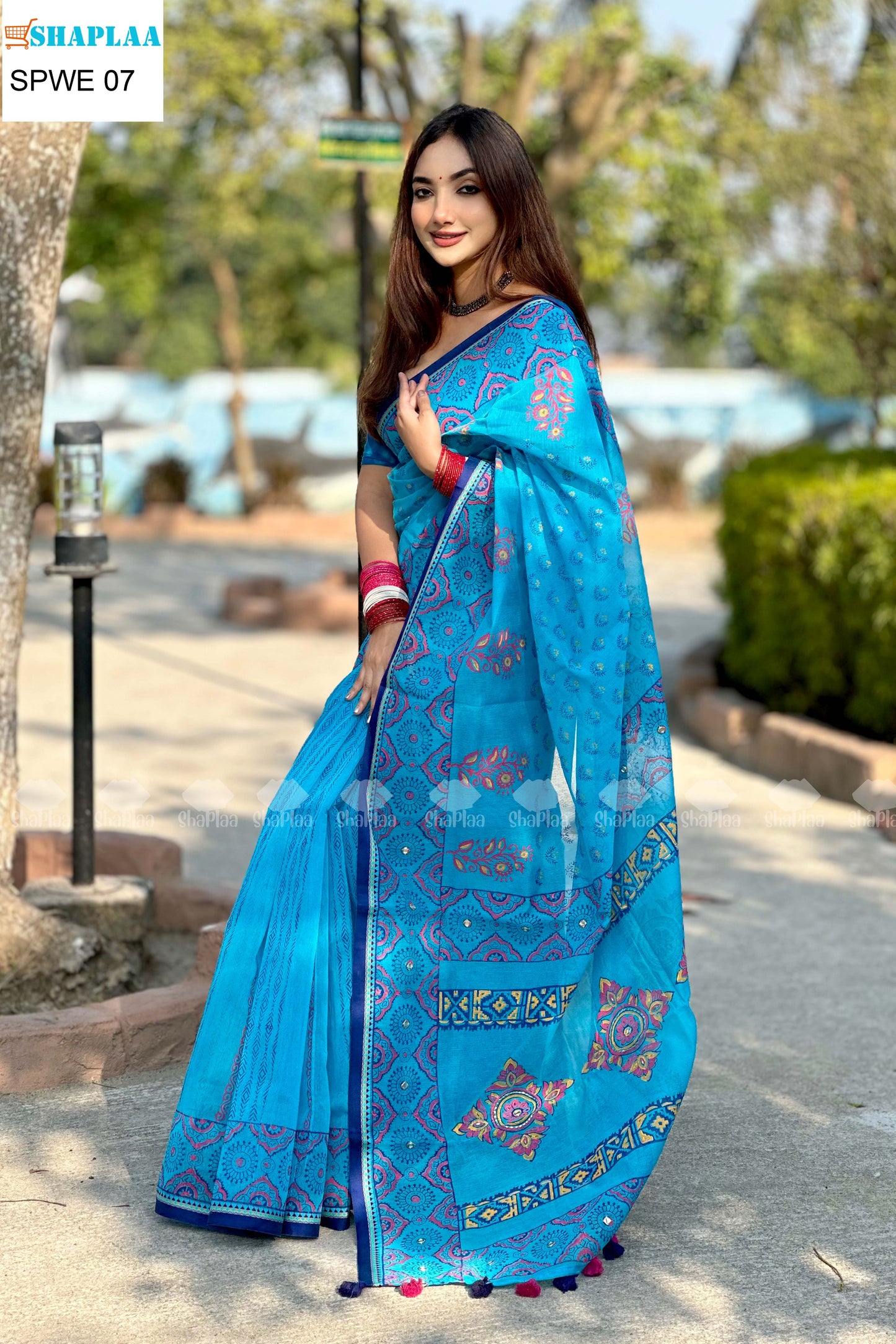 মিক্স কটন শাড়ি ।