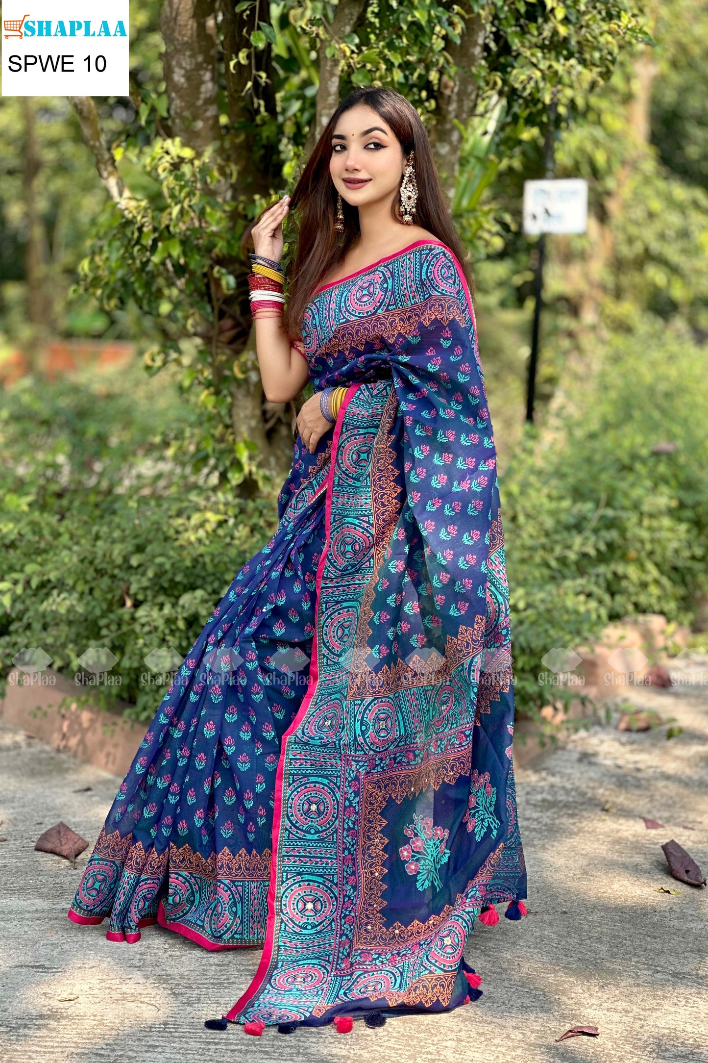 মিক্স কটন শাড়ি।