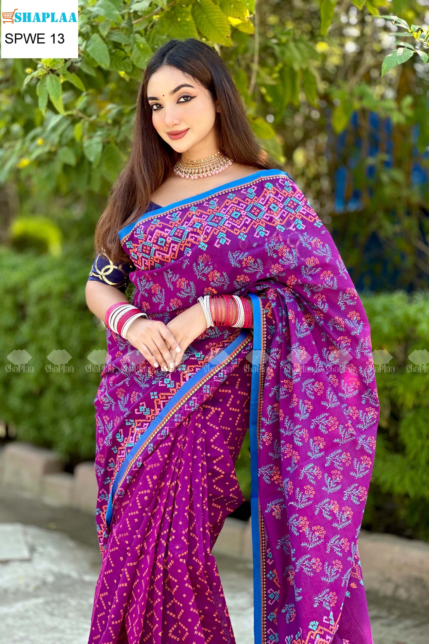 মিক্স কটন শাড়ি।