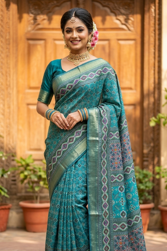 লাক্সারি জরি সুতা কাতান পার সিল্ক শাড়ি