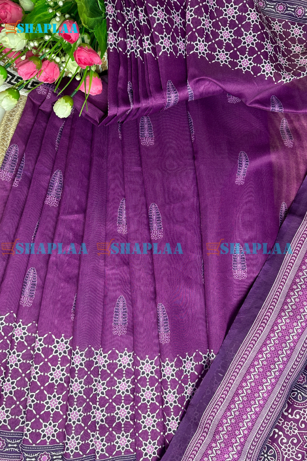 চান্দেরি সিল্ক শাড়ি।